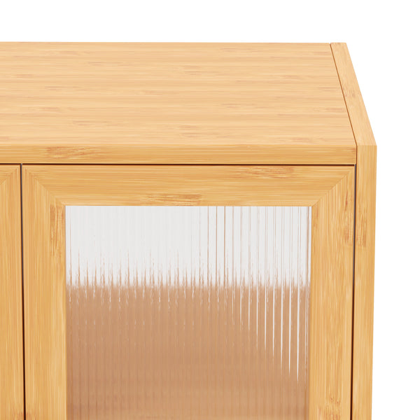 Brotkasten Bambus BRIO 2 Etagen mit Sichtfenster 42 x 25 x 38 cm
