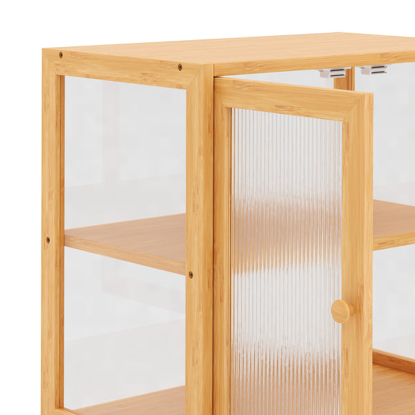 Brotkasten Bambus BRIO 2 Etagen mit Sichtfenster 42 x 25 x 38 cm