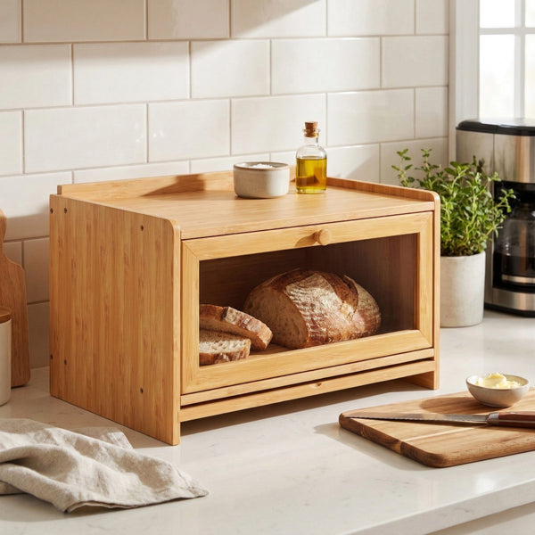 Brotkasten Bambus TARTE mit Sichtfenster 40 x 26 x 25 cm