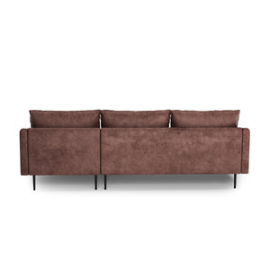 Ecksofa Leder LIV rechts braun