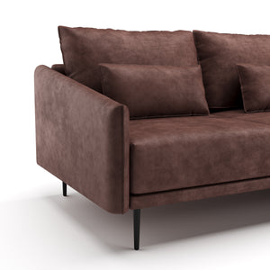 Ecksofa Leder LIV rechts braun