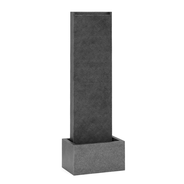 Brunnen Steinoptik mit LED 34 x 22 x 100 cm