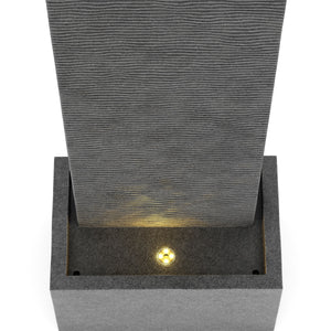 Brunnen Steinoptik mit LED 34 x 22 x 100 cm