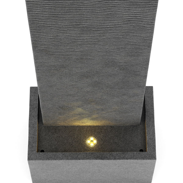 Brunnen Steinoptik mit LED 34 x 22 x 100 cm