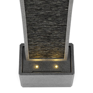 Brunnen Steinoptik mit LED 33 x 20 x 98 cm