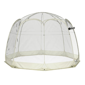 Pop-Up Bubble Zelt LED 8-10 Personen 3.8 m transparent/weiss