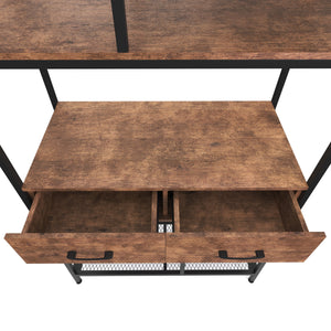Bücherregal Vintage BONITA 2 Schubladen 90 x 180 cm