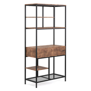 Bücherregal Vintage BONITA 2 Schubladen 90 x 180 cm