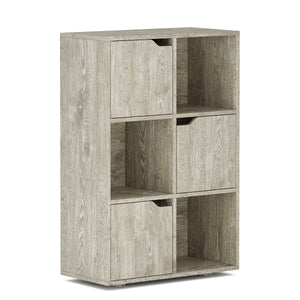 Bücherregal BROOKS 6 Fächer 60 x 91 cm braun