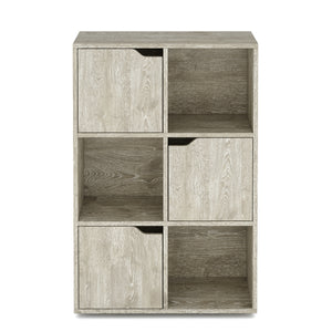 Bücherregal BROOKS 6 Fächer 60 x 91 cm braun