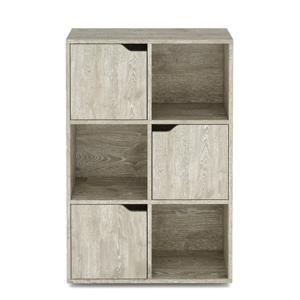 Bücherregal BROOKS 6 Fächer 60 x 91 cm braun