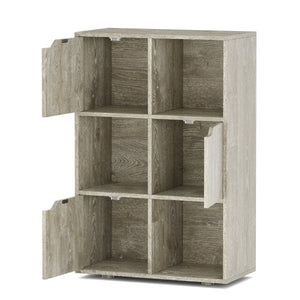 Bücherregal BROOKS 6 Fächer 60 x 91 cm braun