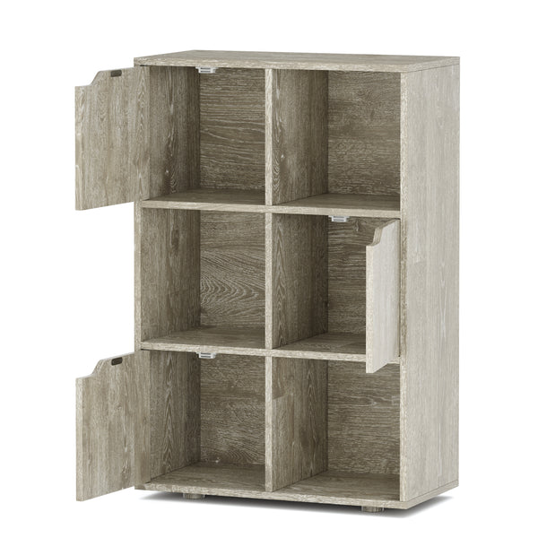 Bücherregal BROOKS 6 Fächer 60 x 91 cm braun