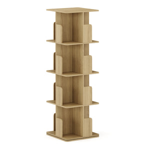 Bücherregal Drehregal CATO mit 16 Fächer 40 x 128 cm braun
