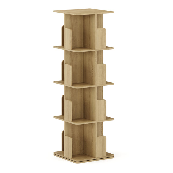 Bücherregal Drehregal CATO mit 16 Fächer 40 x 128 cm braun