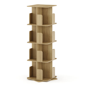 Bücherregal Drehregal CATO mit 16 Fächer 40 x 128 cm braun