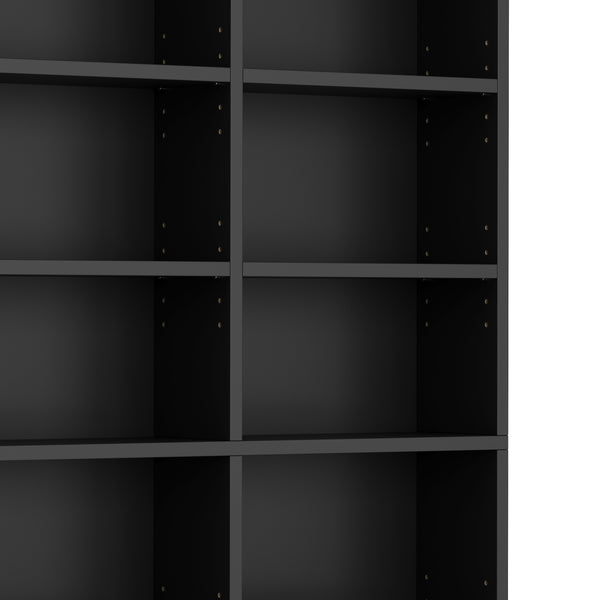 Bücherregal CD-Schrank MAKS 102 x 175 cm schwarz