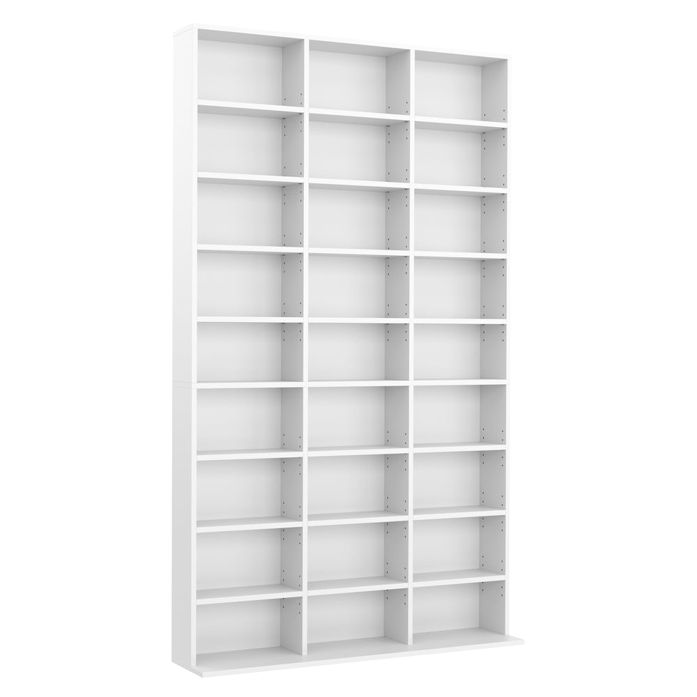 Libreria/mobile porta CD MAKS, 102 x 175 cm, bianco
