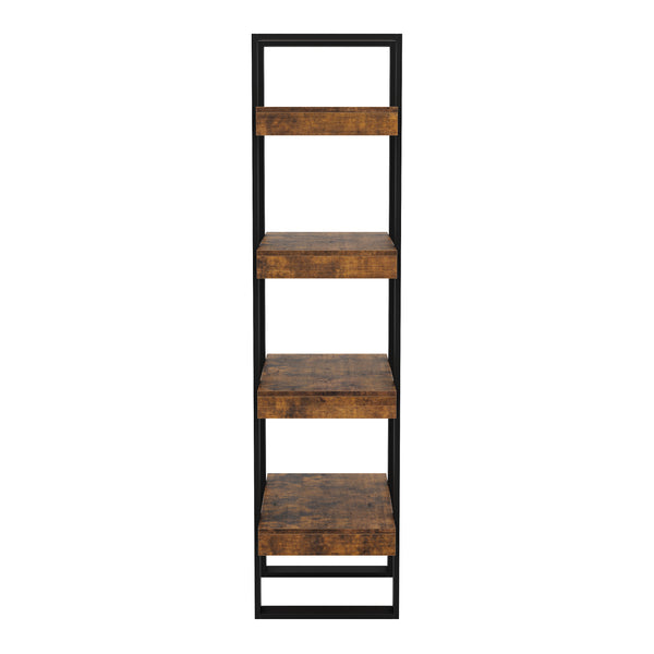 Bücherregal CHELSEA 70 x 160 cm braun/schwarz