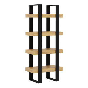 Bücherregal CHELSEA 70 x 160 cm hellbraun/schwarz