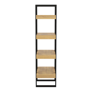 Bücherregal CHELSEA 70 x 160 cm hellbraun/schwarz