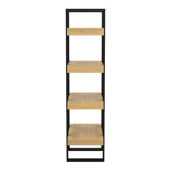 Bücherregal CHELSEA 70 x 160 cm hellbraun/schwarz