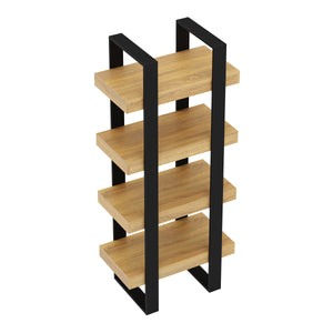 Bücherregal CHELSEA 70 x 160 cm hellbraun/schwarz