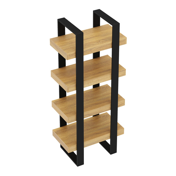 Bücherregal CHELSEA 70 x 160 cm hellbraun/schwarz