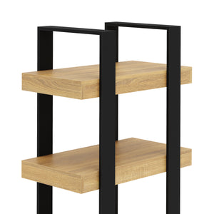 Bücherregal CHELSEA 70 x 160 cm hellbraun/schwarz