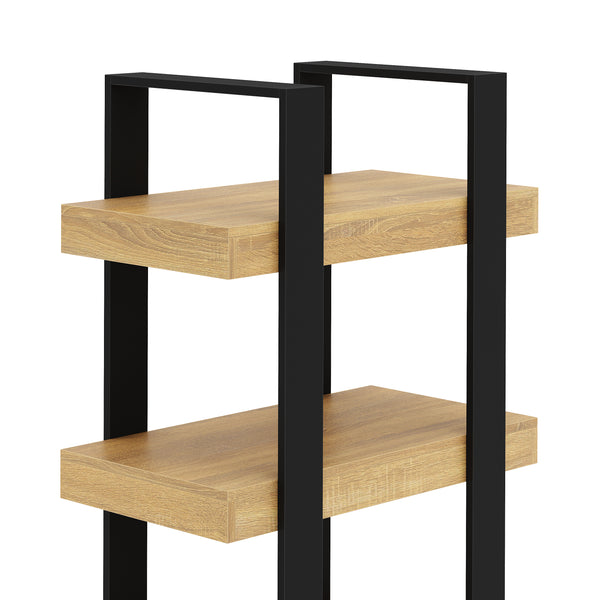 Bücherregal CHELSEA 70 x 160 cm hellbraun/schwarz
