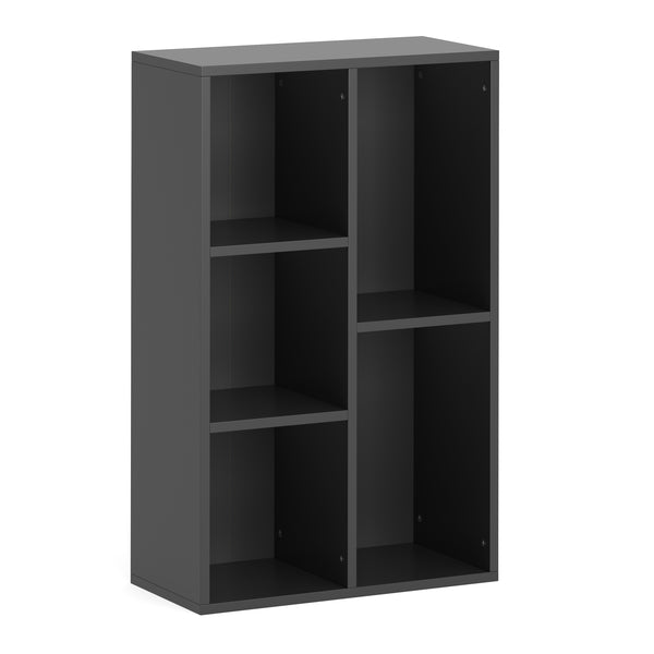 Bücherregal CYNTHIA 5 Fächer 50 x 80 cm schwarz