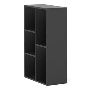 Bücherregal CYNTHIA 5 Fächer 50 x 80 cm schwarz