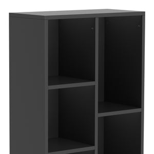 Bücherregal CYNTHIA 5 Fächer 50 x 80 cm schwarz
