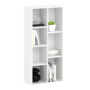 Bücherregal CYNTHIA 7 Fächer 50 x 106 cm weiss