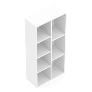 Bücherregal CYNTHIA 7 Fächer 50 x 106 cm weiss