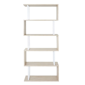 Bücherregal Dohna 183x80cm 3D-Struktur 5 Ebenen ~ Eiche