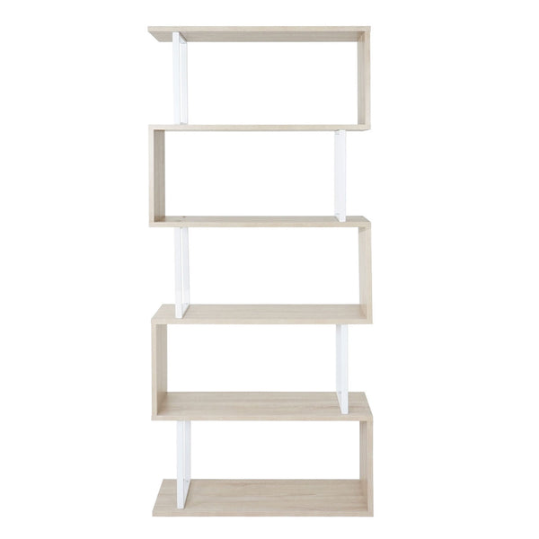 Bücherregal Dohna 183x80cm 3D-Struktur 5 Ebenen ~ Eiche