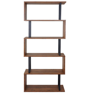 Bücherregal Dohna 183x80cm 3D-Struktur 5 Ebenen ~ Wildeiche