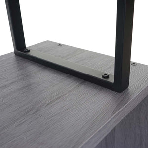Bücherregal Dohna 183x80cm 3D-Struktur 5 Ebenen grau Metall