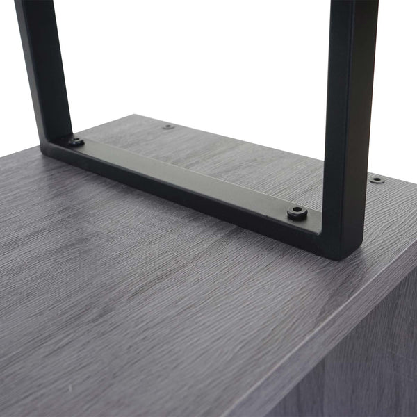 Bücherregal Dohna 183x80cm 3D-Struktur 5 Ebenen grau Metall