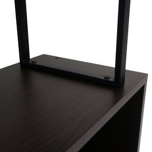 Bücherregal Dohna 183x80cm 3D-Struktur 5 Ebenen schwarz Metall