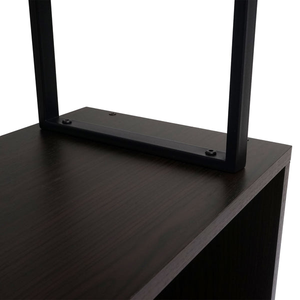 Bücherregal Dohna 183x80cm 3D-Struktur 5 Ebenen schwarz Metall