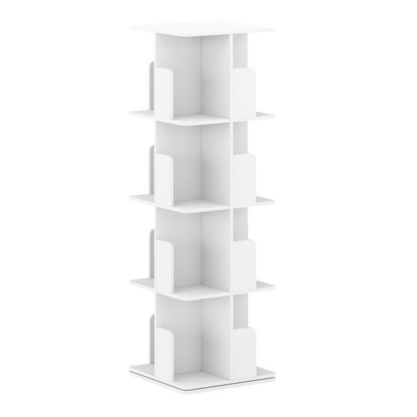 Bücherregal Drehregal CATO mit 16 Fächer 40 x 128 cm weiss