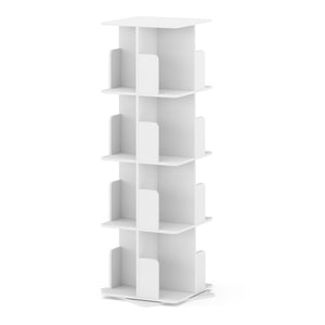 Bücherregal Drehregal CATO mit 16 Fächer 40 x 128 cm weiss