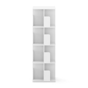 Bücherregal Drehregal CATO mit 16 Fächer 40 x 128 cm weiss