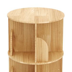 Bücherregal Drehregal Holz MINNIE mit 5 Ebenen 46 x 160 cm natur