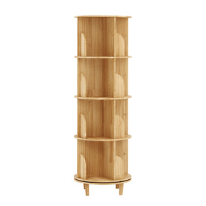 Bücherregal Drehregal Holz VETA mit 4 Ebenen 46 x 139 cm natur