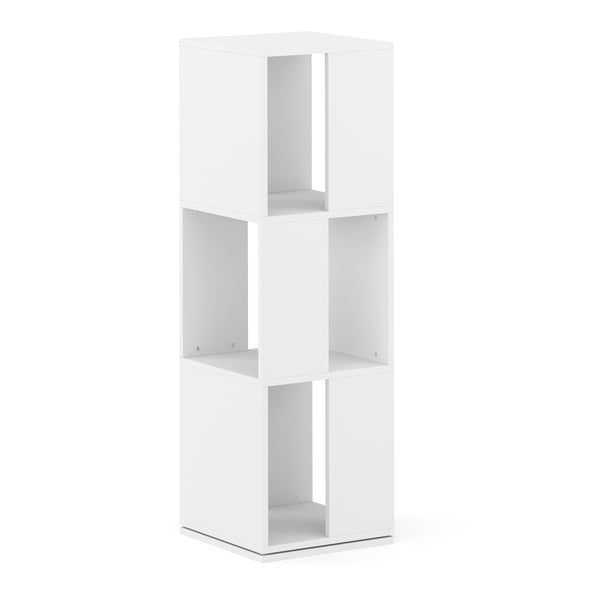 Bücherregal Drehregal JOAN mit 3 Fächer 34 x 109 cm weiss