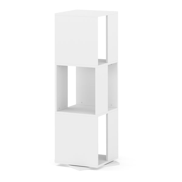 Bücherregal Drehregal JOAN mit 3 Fächer 34 x 109 cm weiss