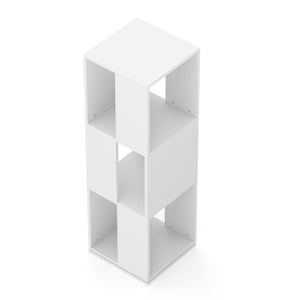Bücherregal Drehregal JOAN mit 3 Fächer 34 x 109 cm weiss
